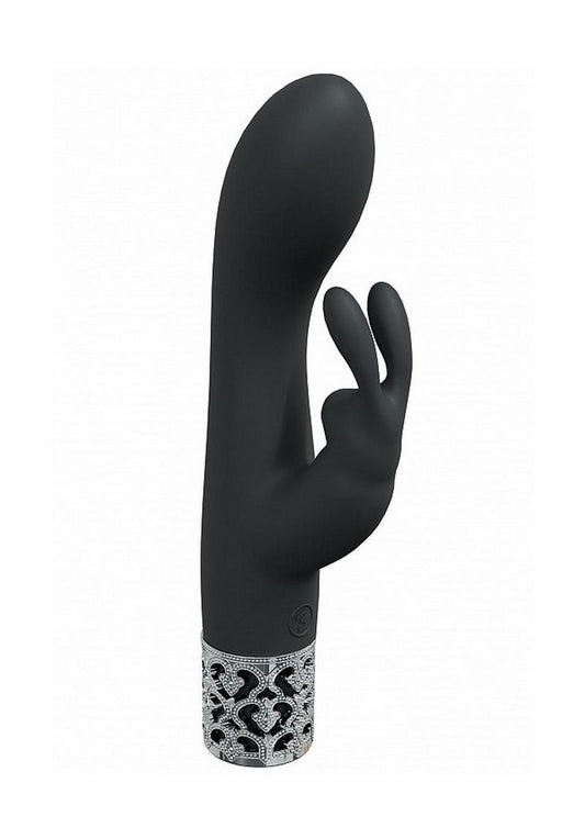 Royal Gems | Royal Rabbit Rechargeable Silicone Vibrator | Black
