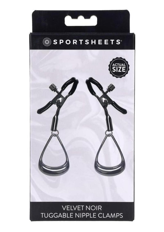 Sportsheets | Nipple Clamps | Velvet Noir Tuggable Nipple Clamps