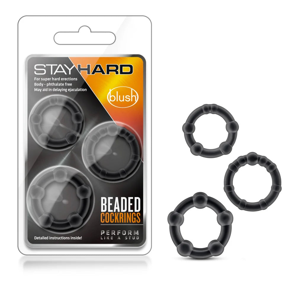 Stay Hard | 3pc Beaded Cock Rings | Intentsify Erections