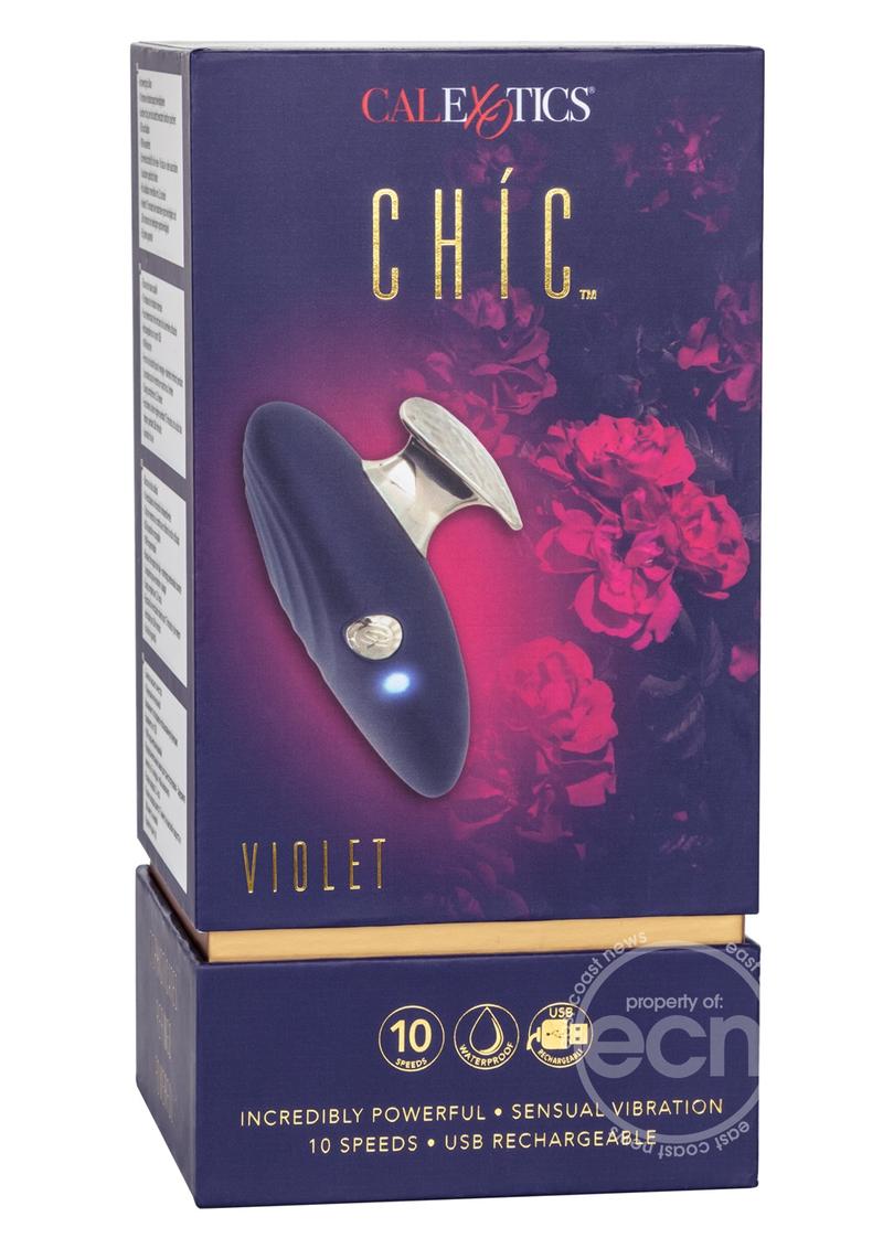 Chic Violet Silicone Rechargeable Massager