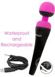 PalmPower Rechargeable Silicone Personal Wand Massager