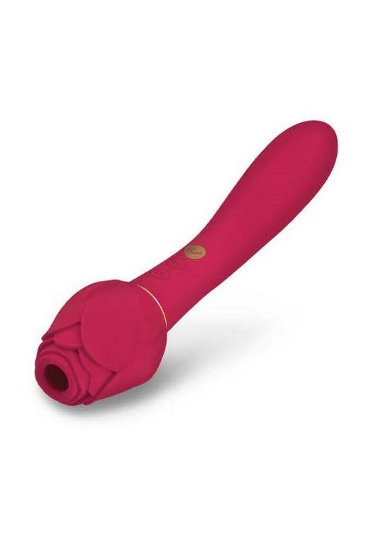 Rosegasm Twosome Rechargeable Silicone Dual End Vibrator with Clitoral Stimulator