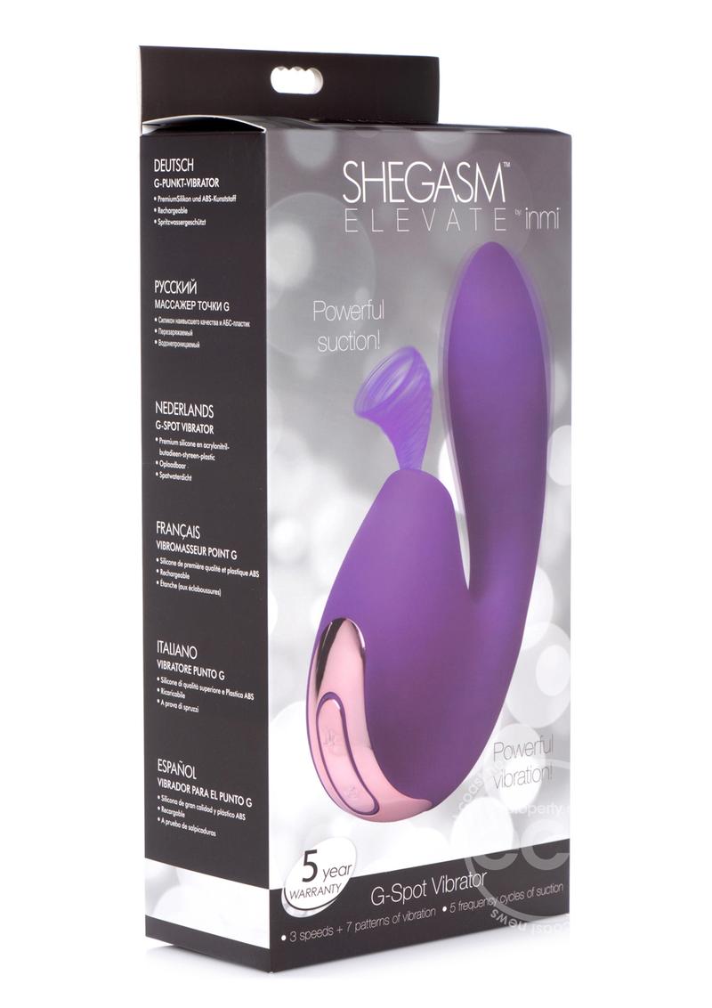 Inmi Shegasm Elevate G-Spot Silicone Rechargeable Vibrator With Clitoral Stimulator