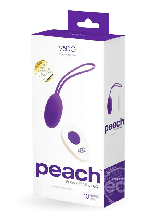 VeDO Peach Rechargeable Silicone Egg Vibrator