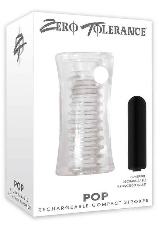 Zero Tolerance Pop Compact Textured Stroker With Rechargeable Bullet